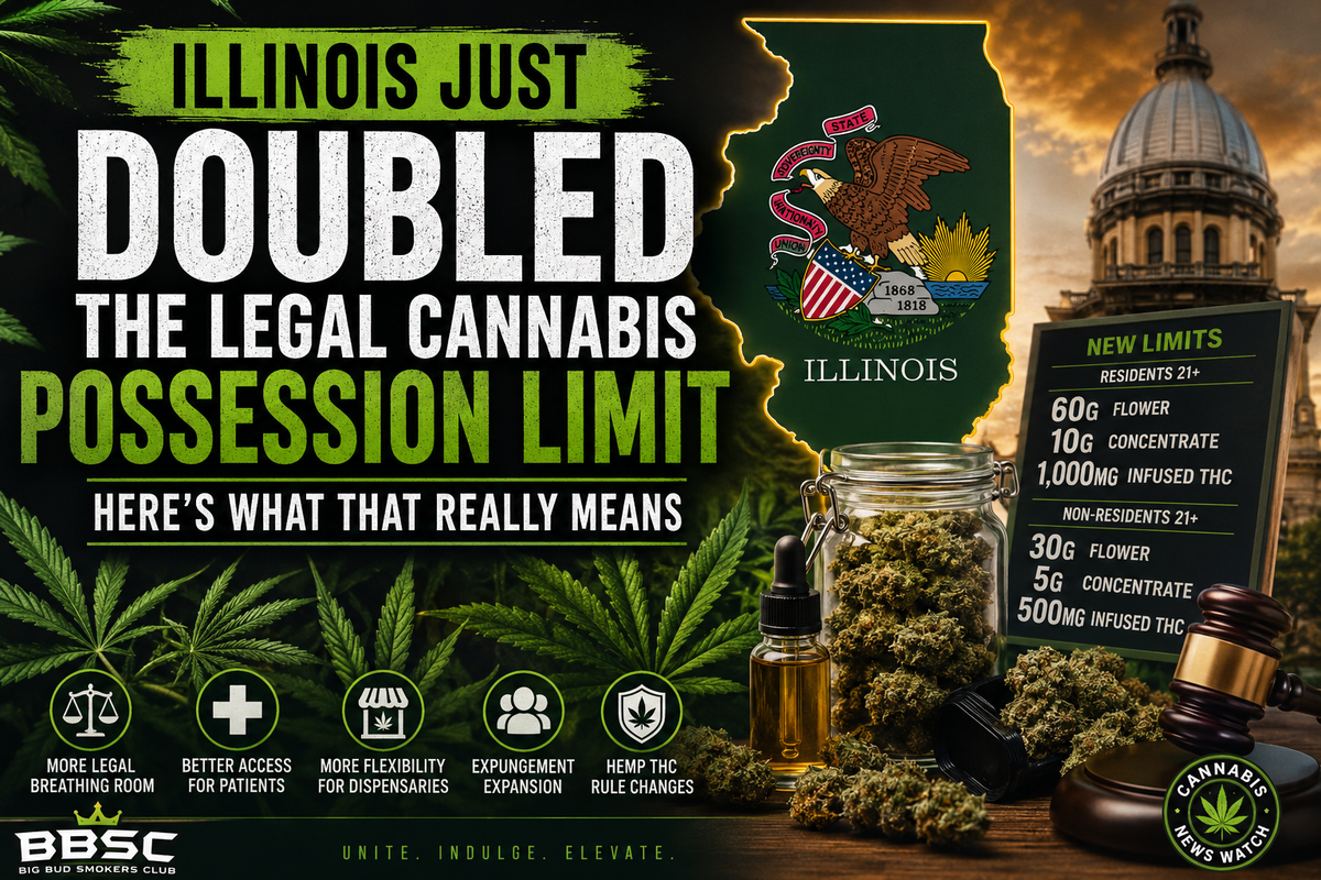 Illinois Just Doubled the Legal Cannabis Possession Limit — Here's What That Really Means