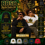 BBSC Gold Outline Leaf & Script Long-Sleeve Tee