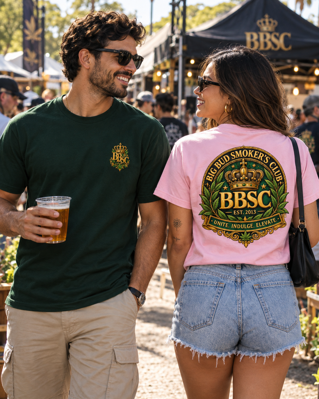BBSC Regal Collection – Crown & Leaf Crest Heavyweight Unisex T-Shirt