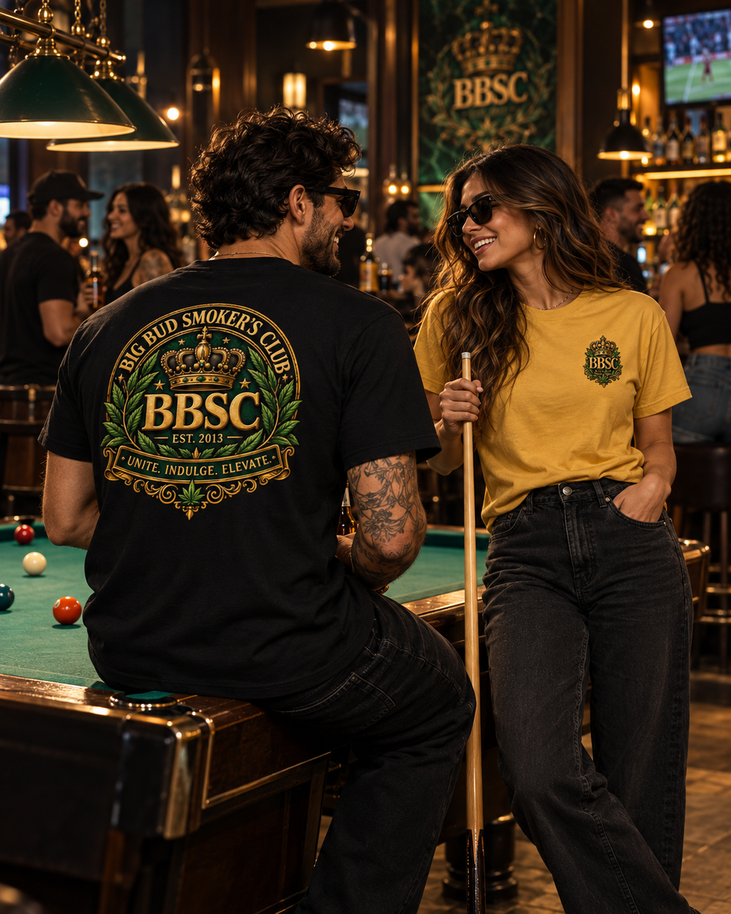 BBSC Regal Collection – Crown & Leaf Crest Heavyweight Unisex T-Shirt