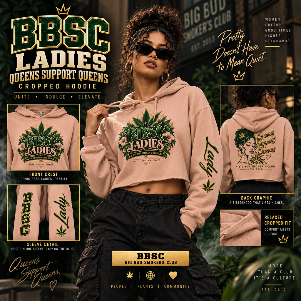 BBSC Ladies “Queens Support Queens” Cropped Hoodie