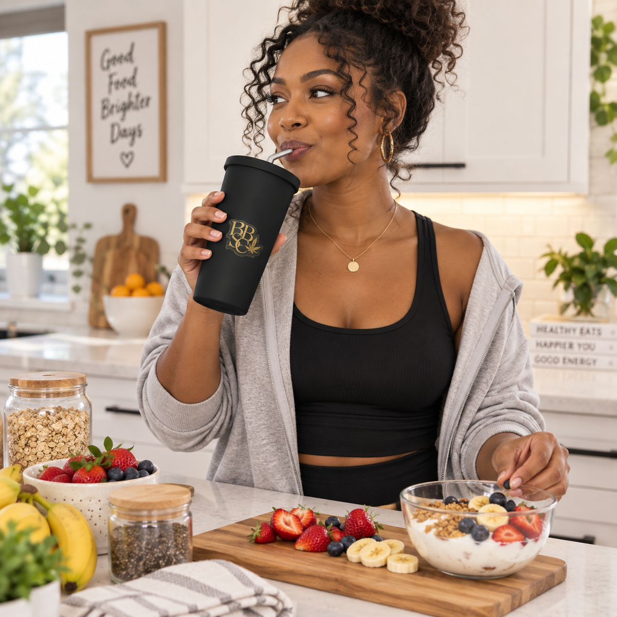 BBSC Golden Peek-A-Boo Leaf Insulated Tumbler