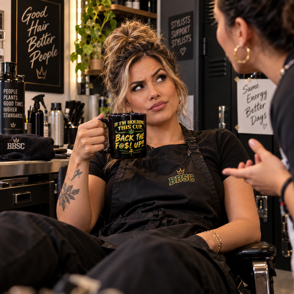 BBSC “Back the F@$! Up” Black Glossy Mug – Cannabis Culture Coffee Cup