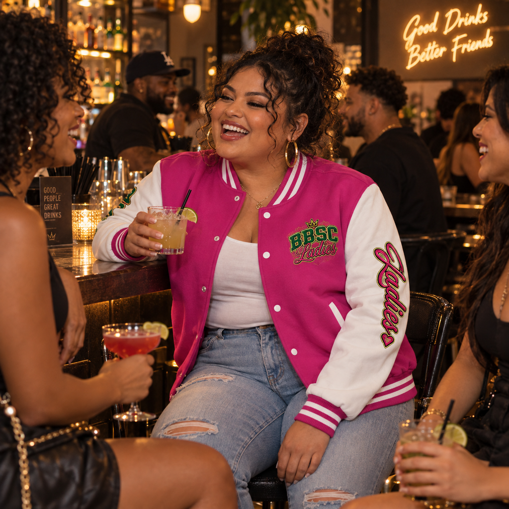 BBSC Ladies Letterman Jacket | Big Bud Smokers Club Varsity Streetwear
