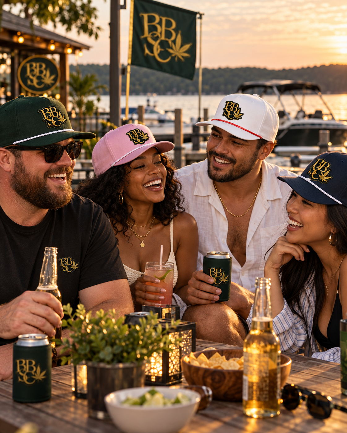 BBSC Golden Leaf 5-Panel Rope Snapback Hat