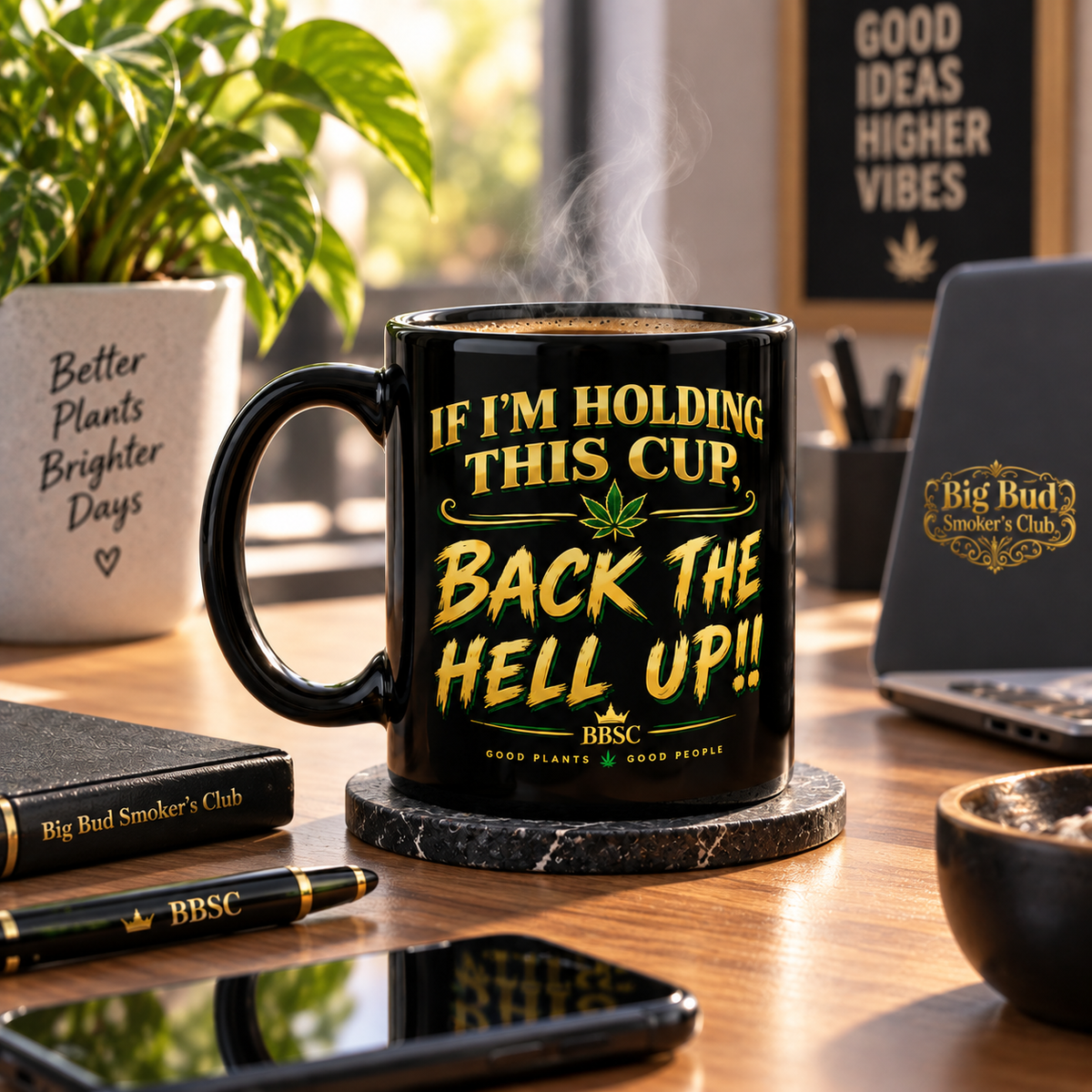 BBSC “Back the Hell Up” Black Glossy Mug – Tamer Version