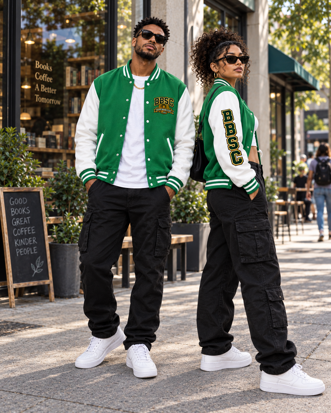 BBSC Heritage Letterman Jacket – Green & White Varsity Edition