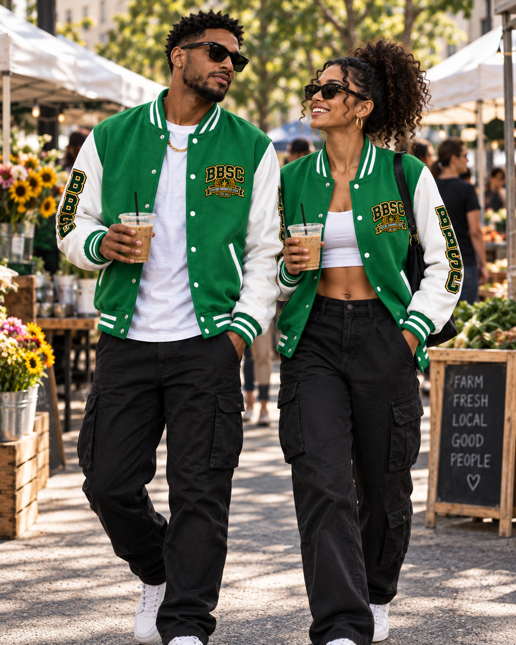 BBSC Heritage Letterman Jacket – Green & White Varsity Edition