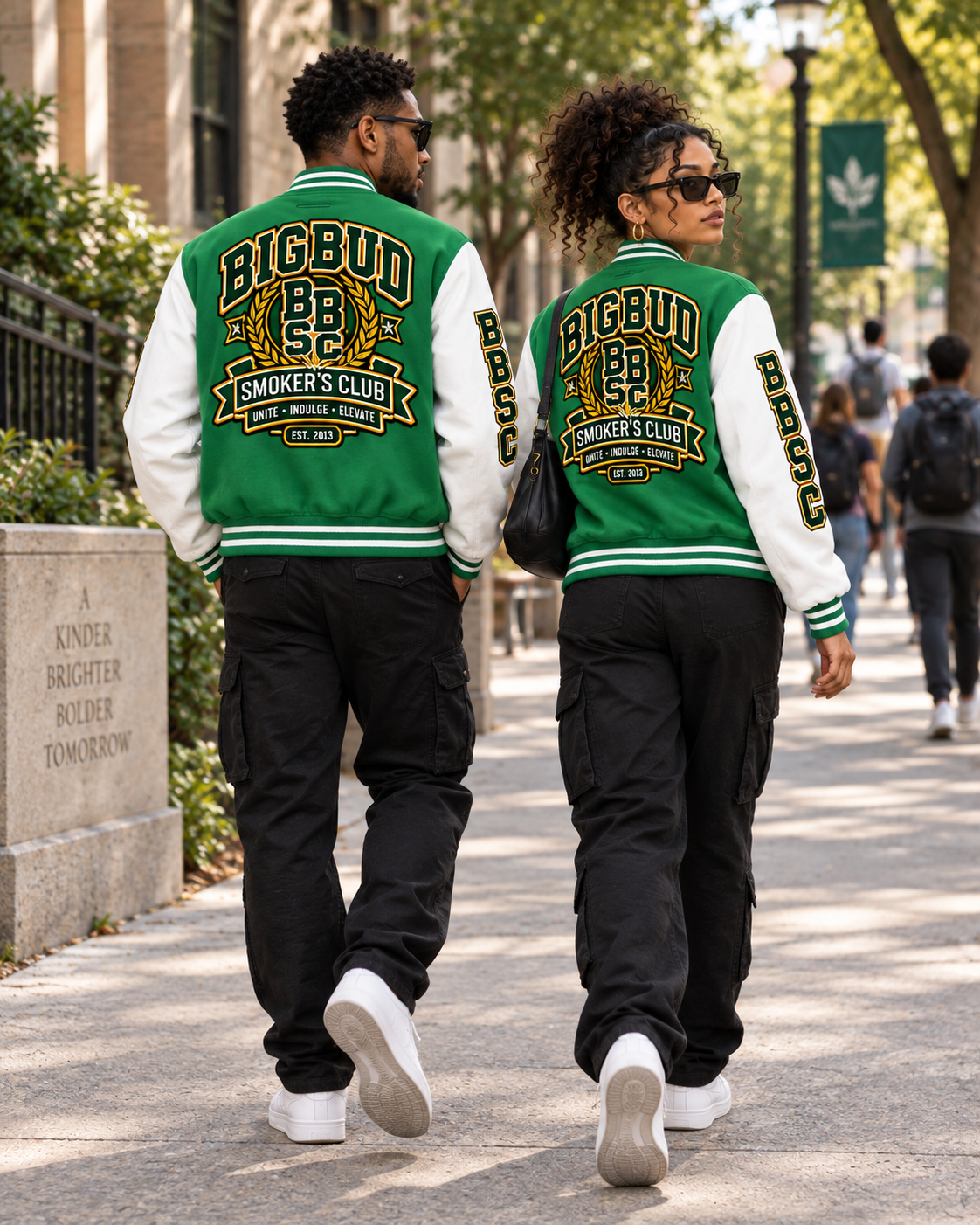 BBSC Heritage Letterman Jacket – Green & White Varsity Edition