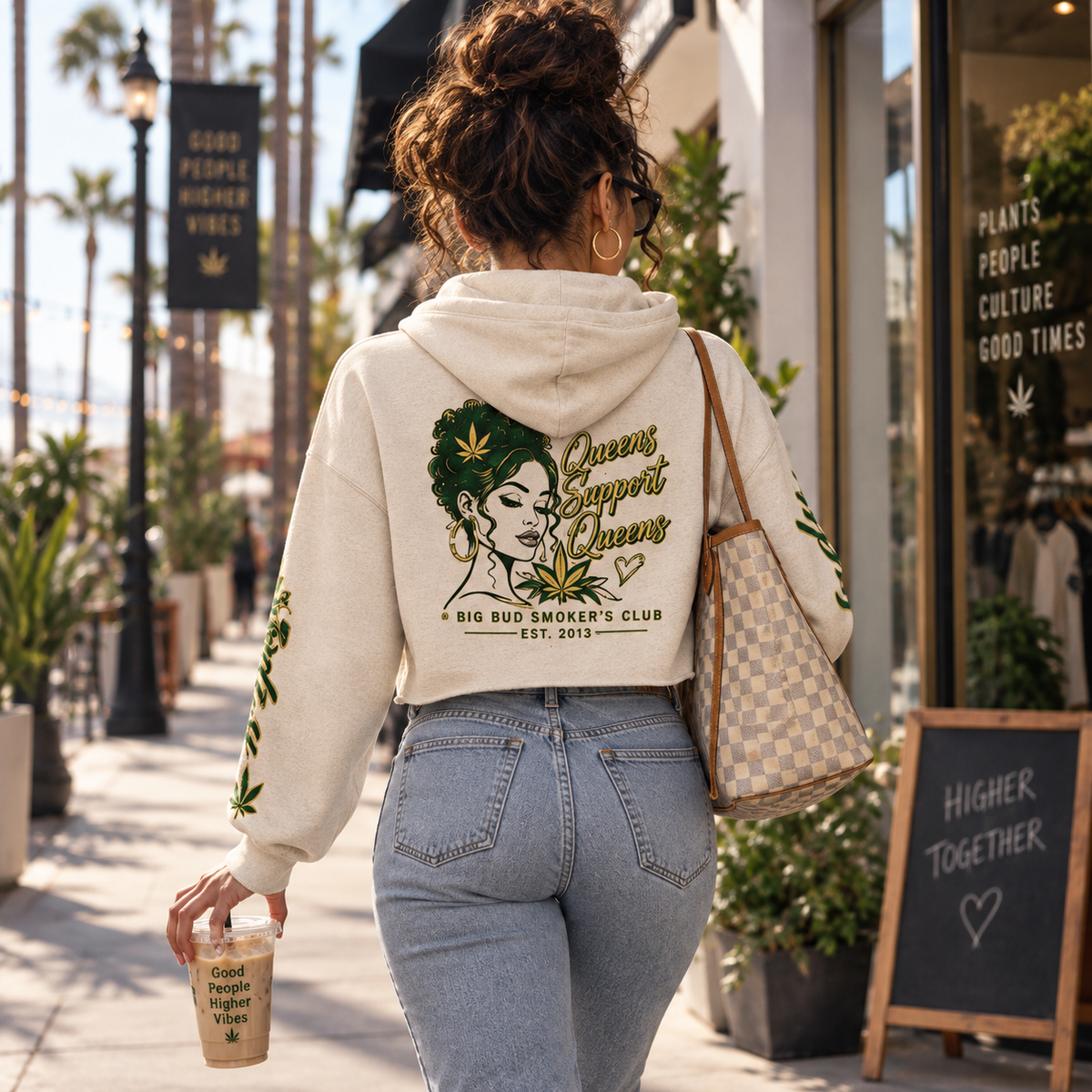 BBSC Ladies “Queens Support Queens” Cropped Hoodie