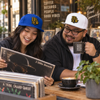 BBSC Signature Golden Peek-A-Boo Leaf Embroidered Snapback Hat  Copy title
