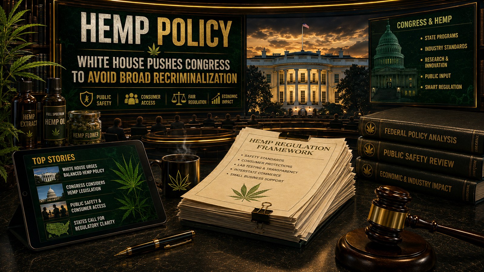 White House Pushes Congress To Prevent Broad Hemp Product Recriminalization