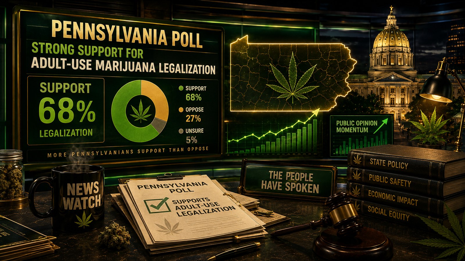 Pennsylvania Poll Shows Strong Support For Adult-Use Marijuana Legalization