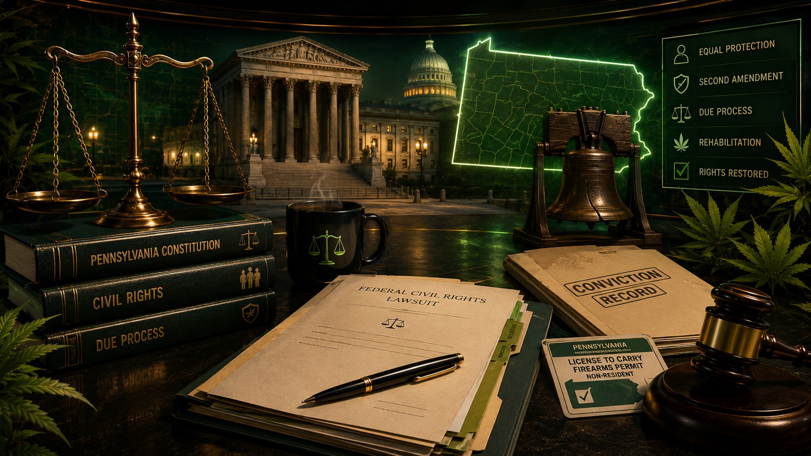 Pennsylvania Gun License Ban Over Marijuana Convictions Faces Federal Lawsuit