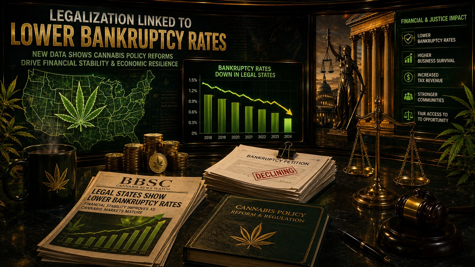Study Links Marijuana Legalization To Lower Personal Bankruptcy Rates