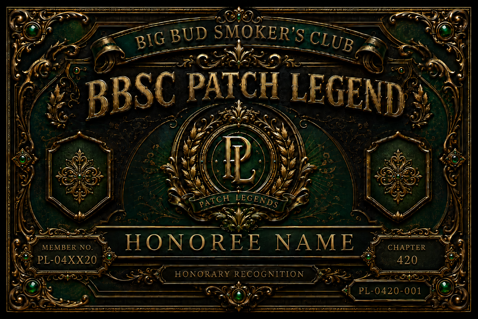 BBSC Patch Legends recognition card