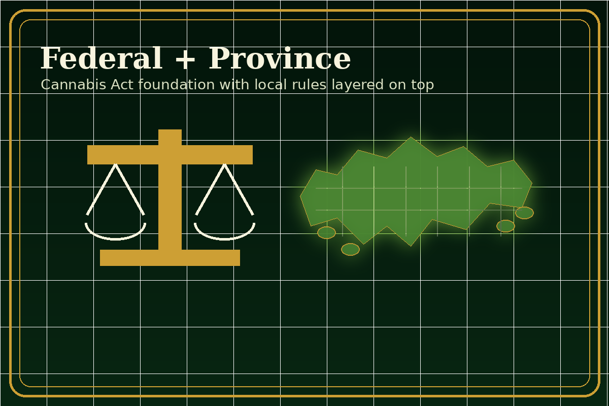 Federal and provincial cannabis law layers in Canada