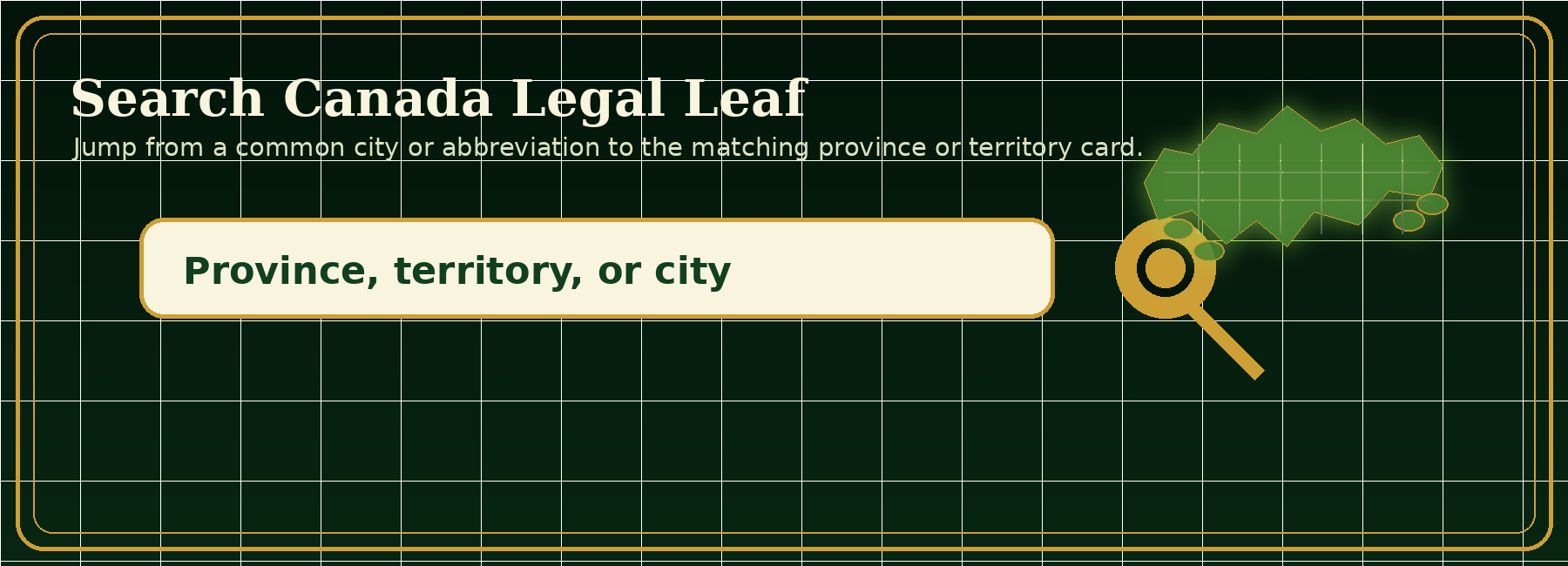 Search Canada by province, territory, or city