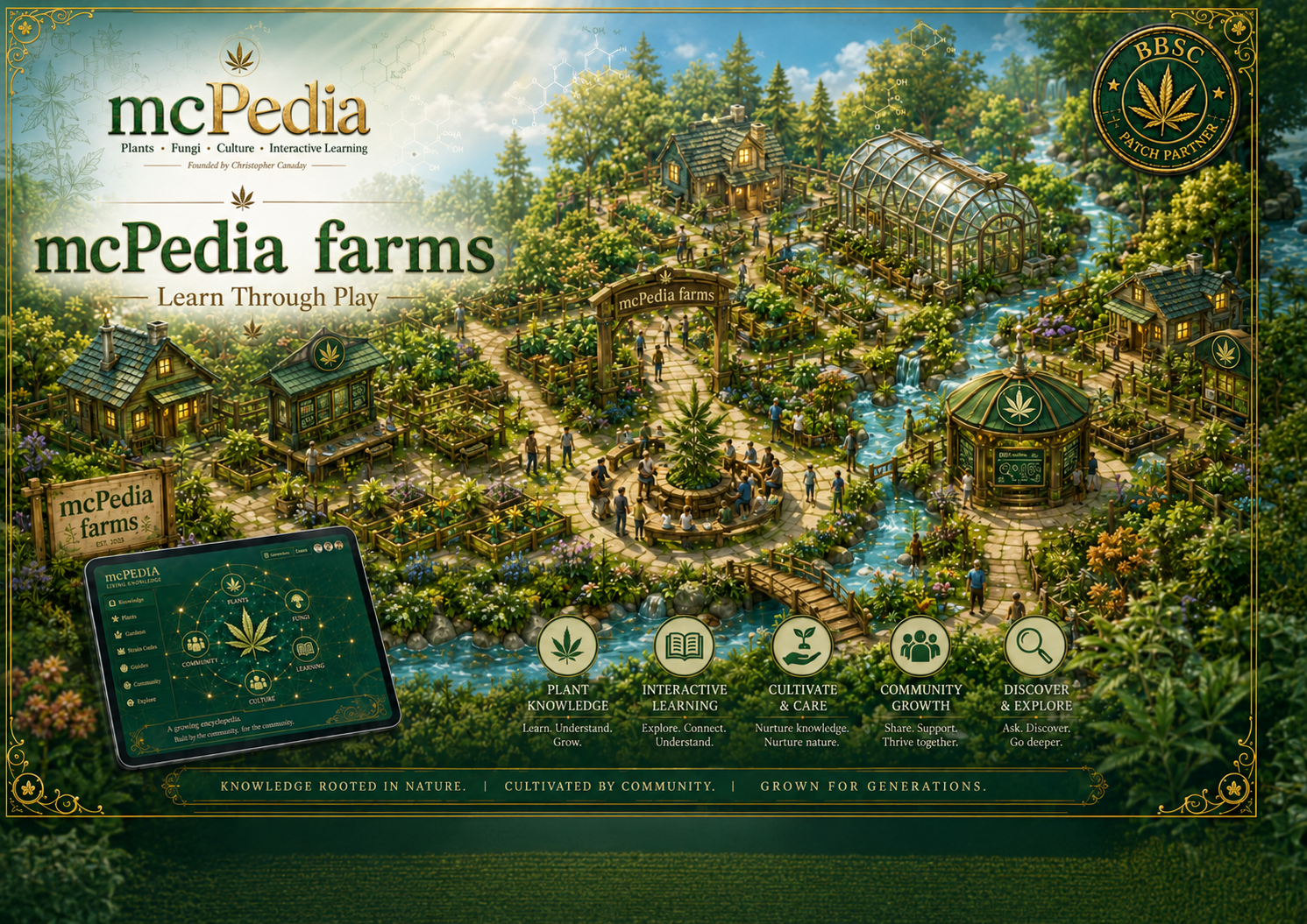 mcPedia Acres learning world artwork