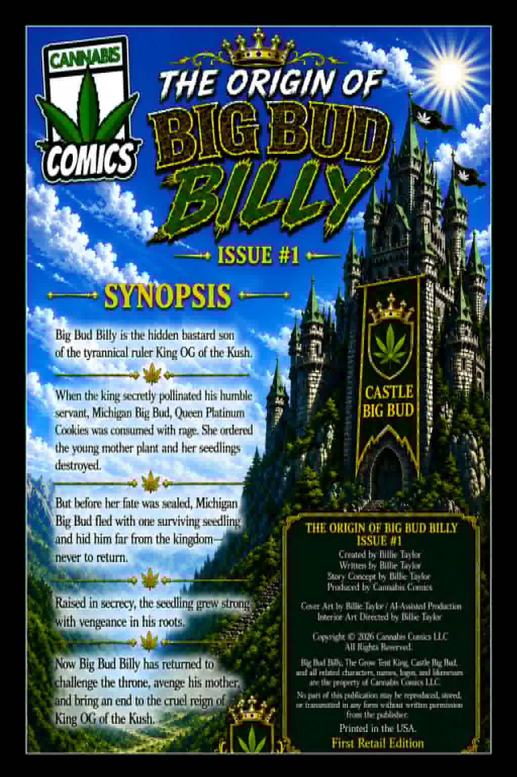 The Origin of Big Bud Billy Issue 1 synopsis artwork
